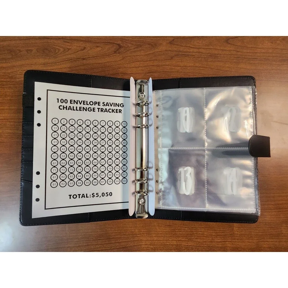 Challenge For 100 Envelopes Saving Black New Open Package
